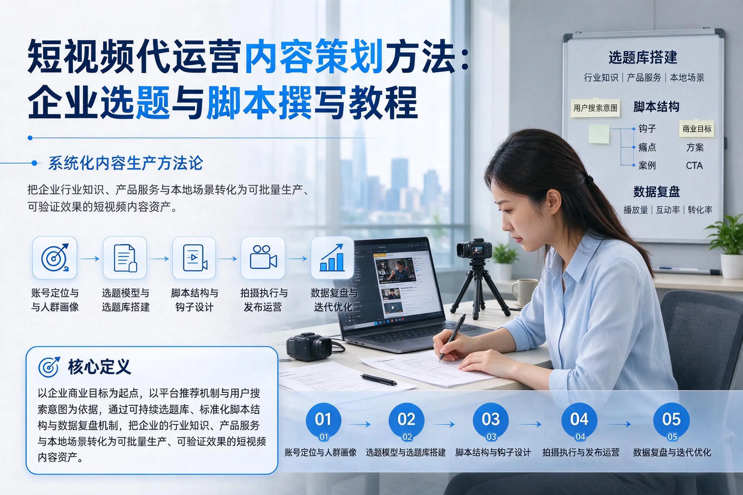 短视频代运营内容策划方法：宿迁企业选题与脚本撰写教程