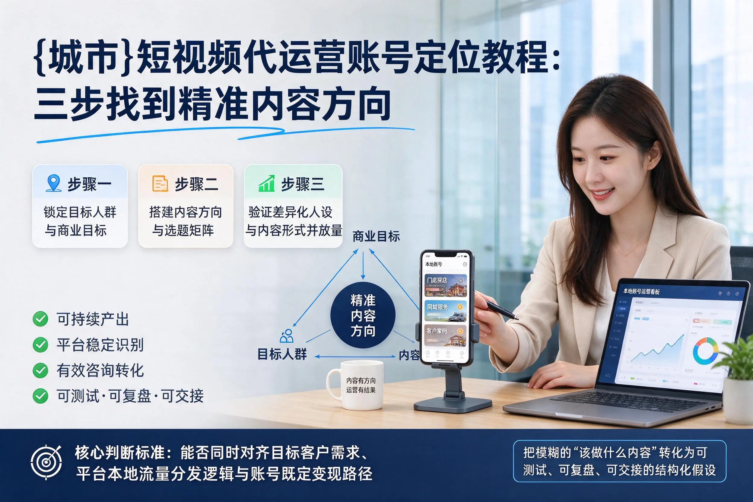 宿迁短视频代运营账号定位教程：三步找到精准内容方向
