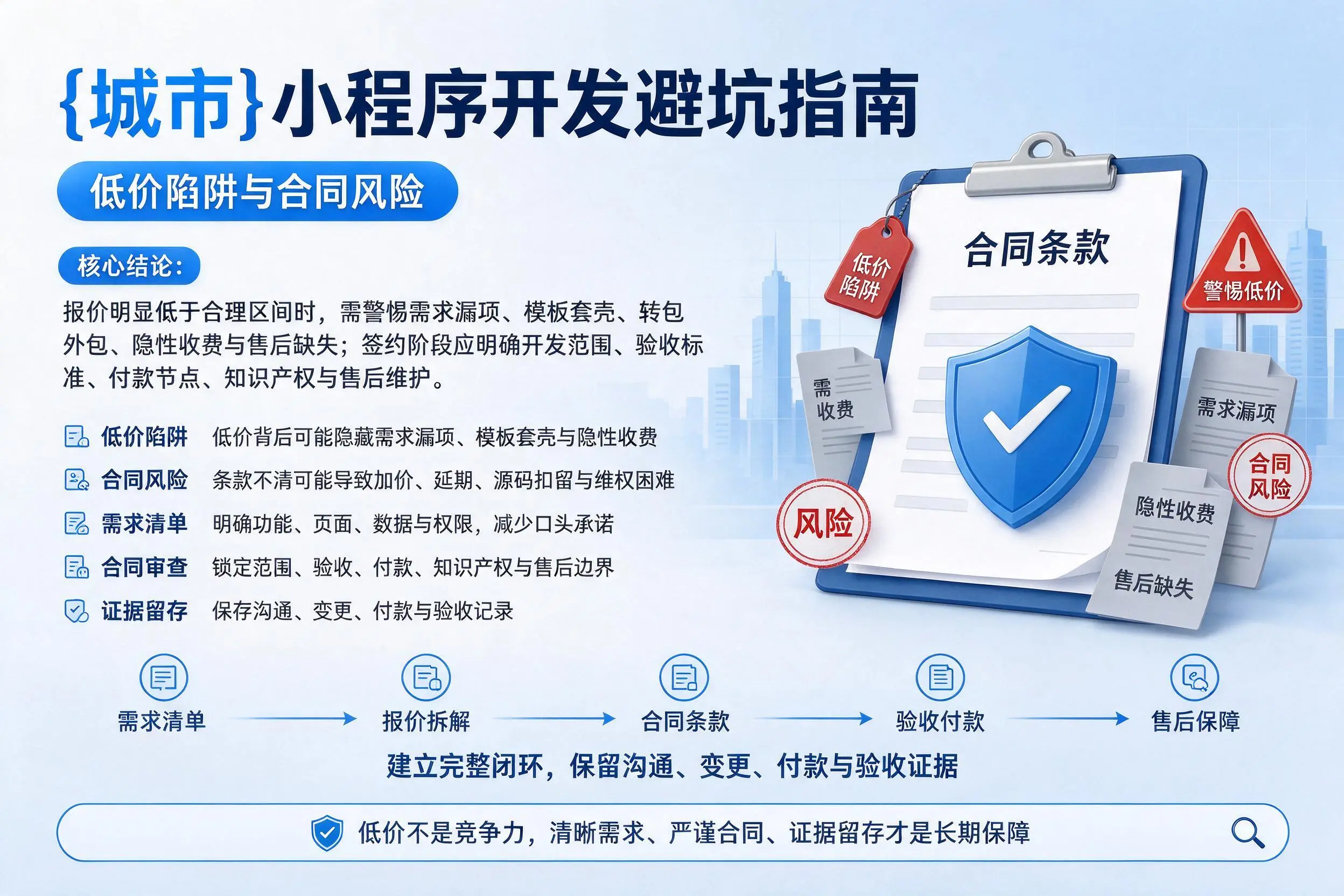 宿迁小程序开发避坑指南：低价陷阱与合同风险