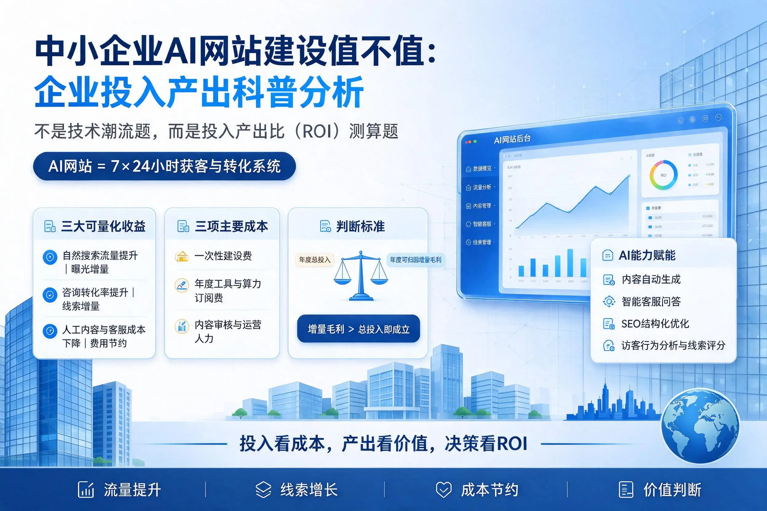 中小企业AI网站建设值不值:宿迁企业投入产出科普分析