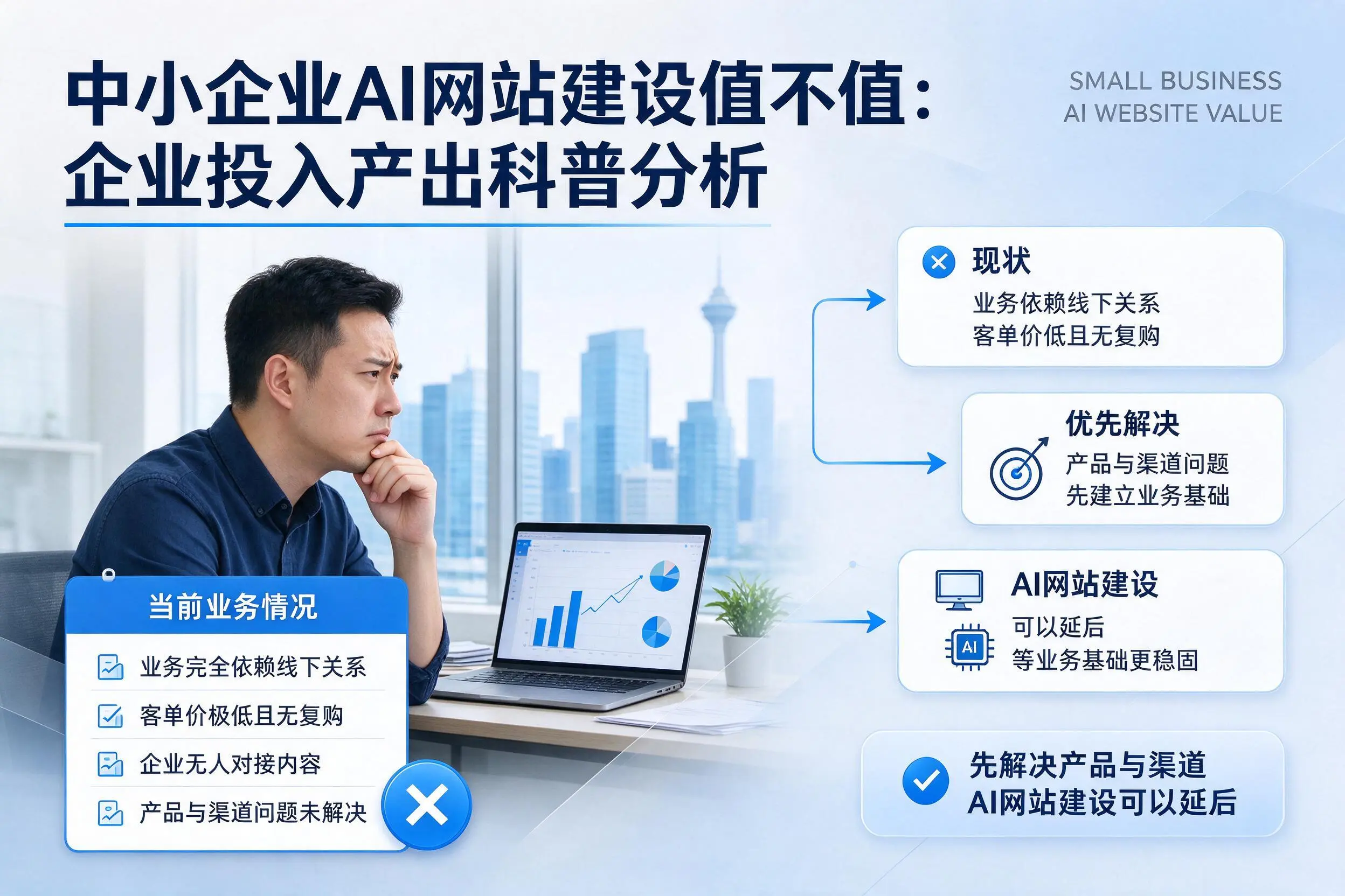 中小企业AI网站建设值不值:宿迁企业投入产出科普分析
