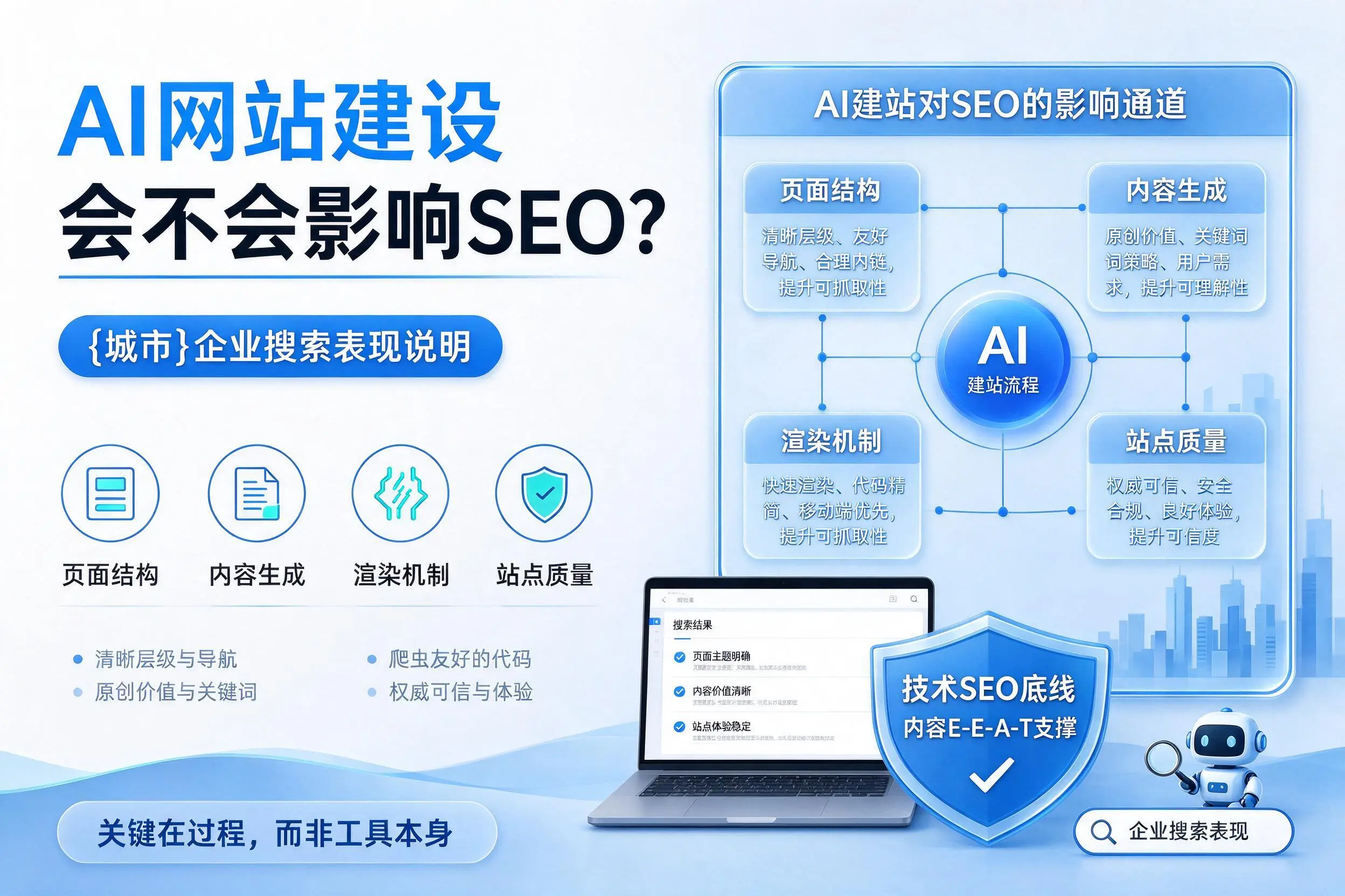 AI网站建设会不会影响SEO?宿迁企业搜索表现说明