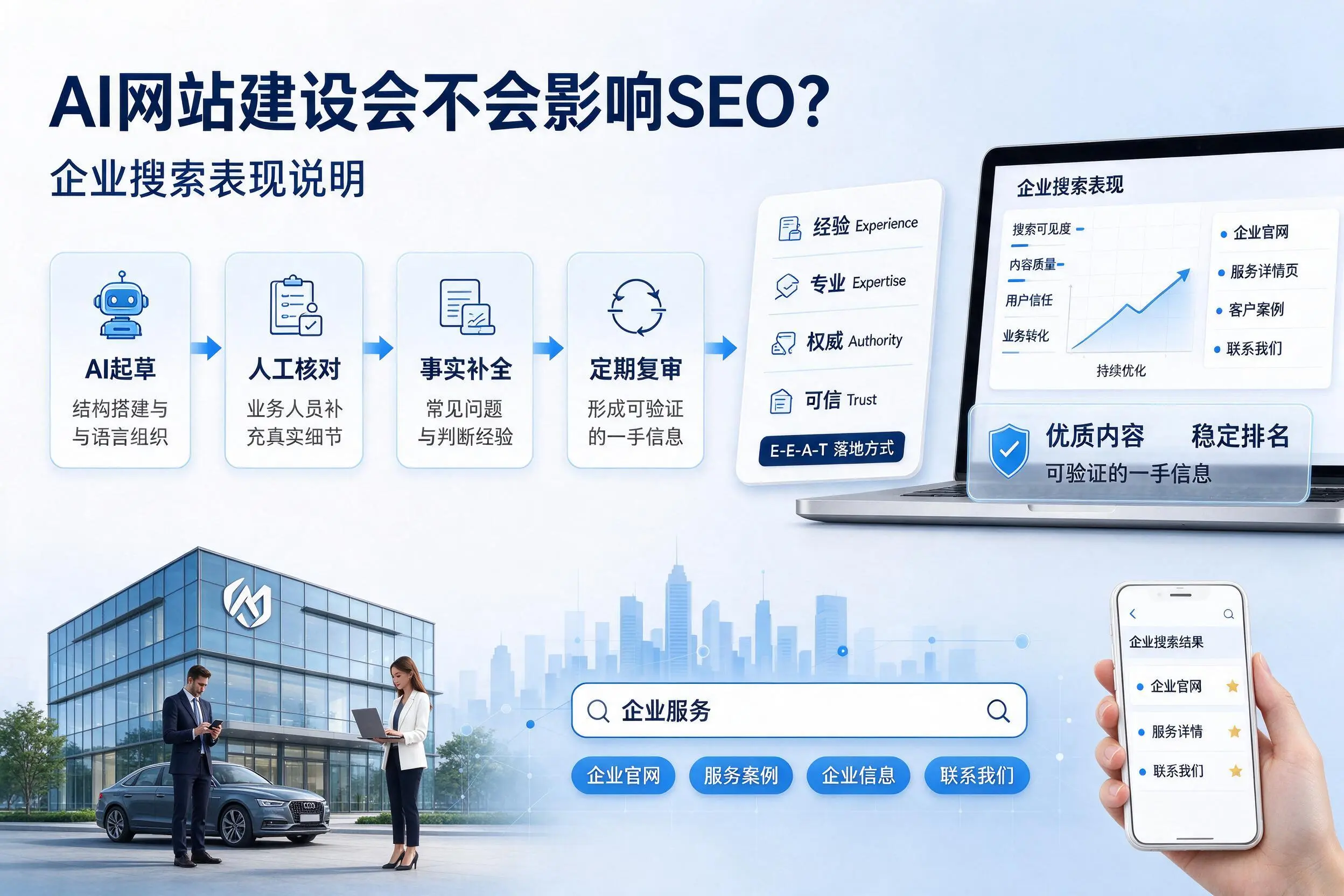 AI网站建设会不会影响SEO?宿迁企业搜索表现说明