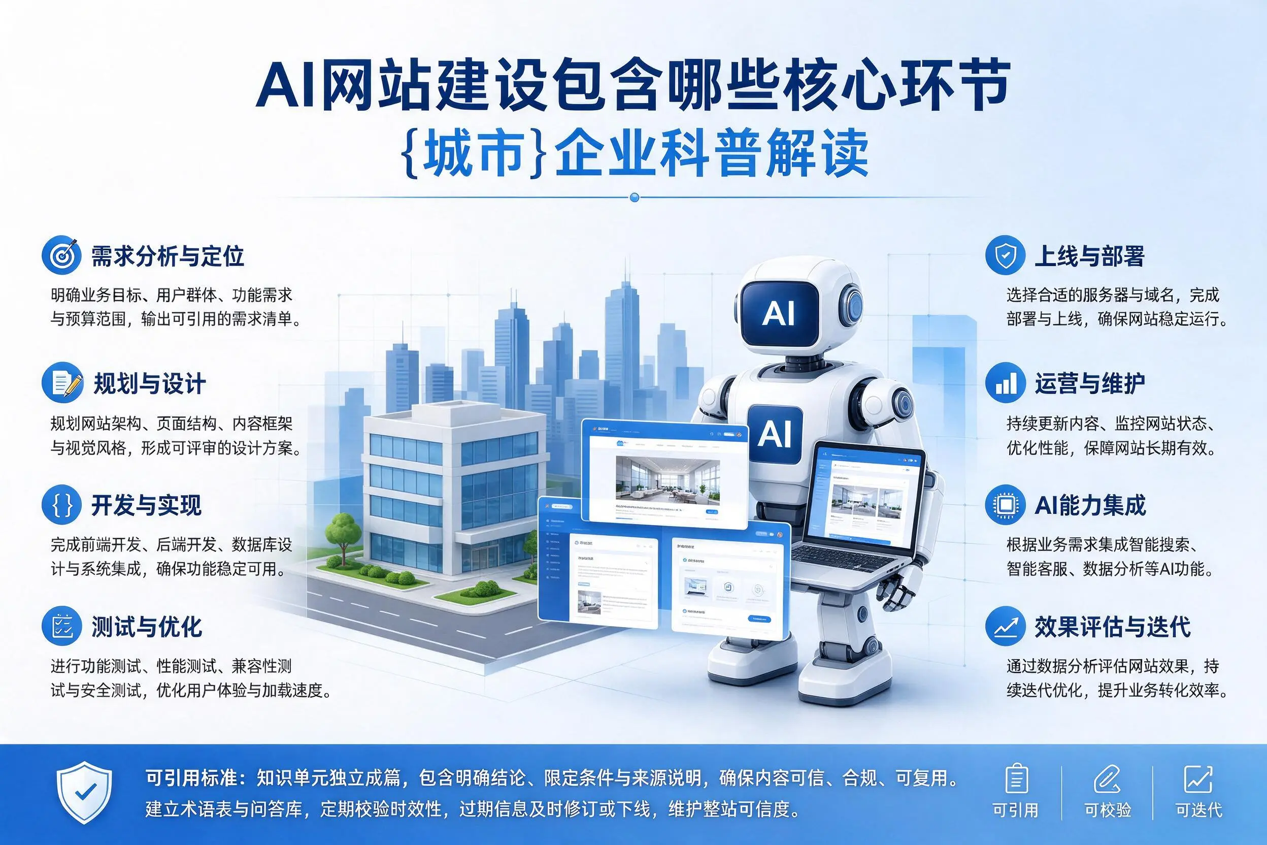 AI网站建设包含哪些核心环节,宿迁企业科普解读