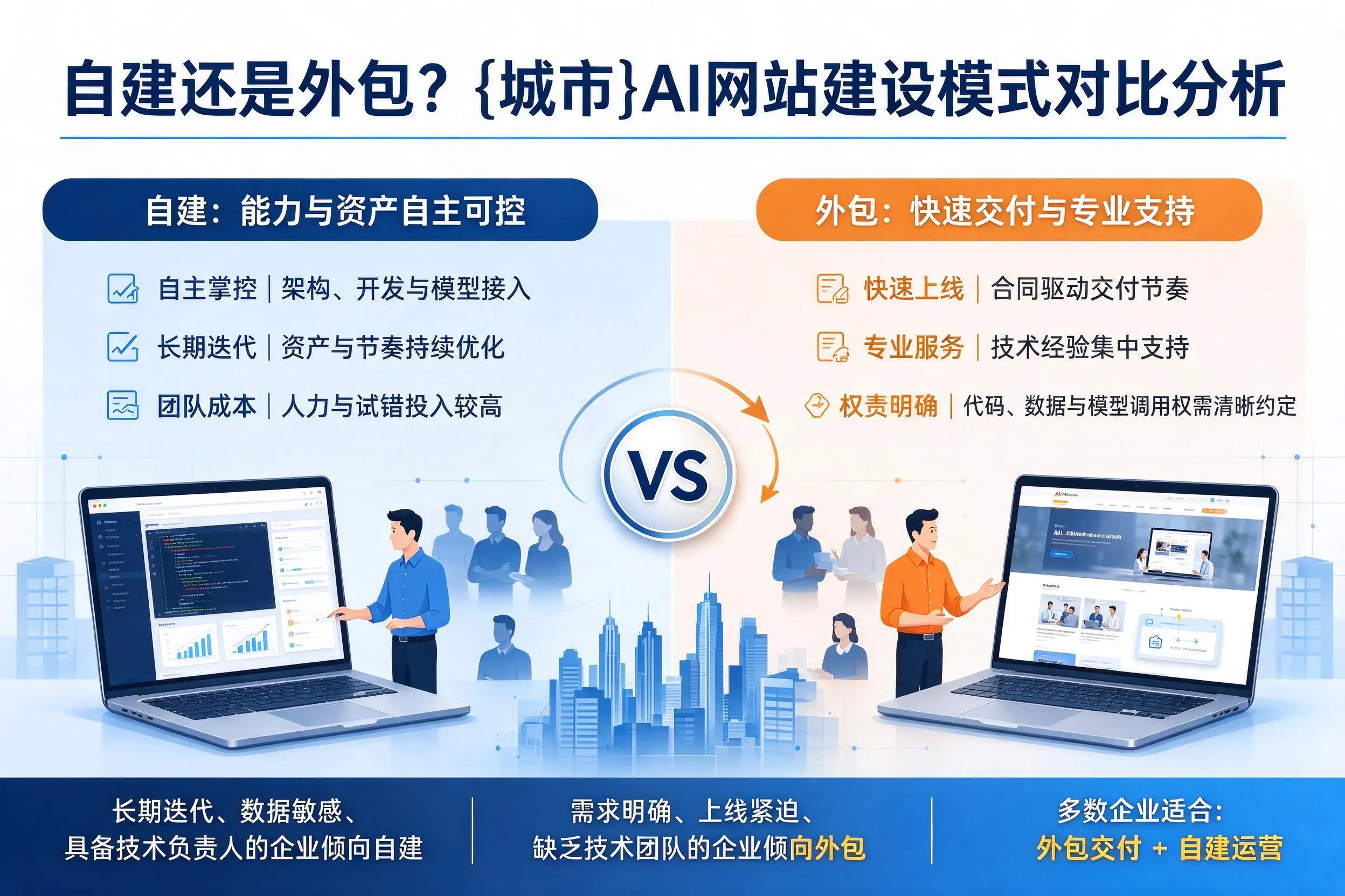 自建还是外包？宿迁AI网站建设模式对比分析