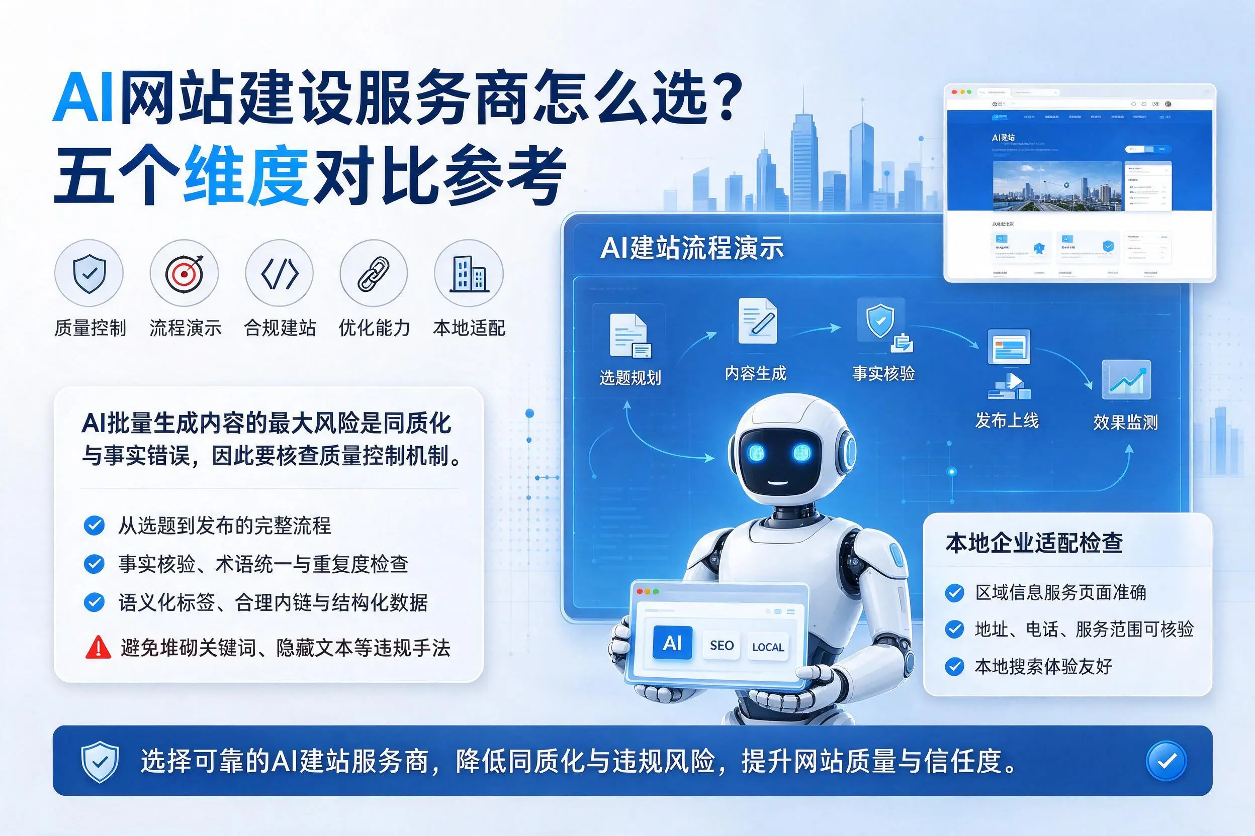 宿迁AI网站建设服务商怎么选？五个维度对比参考