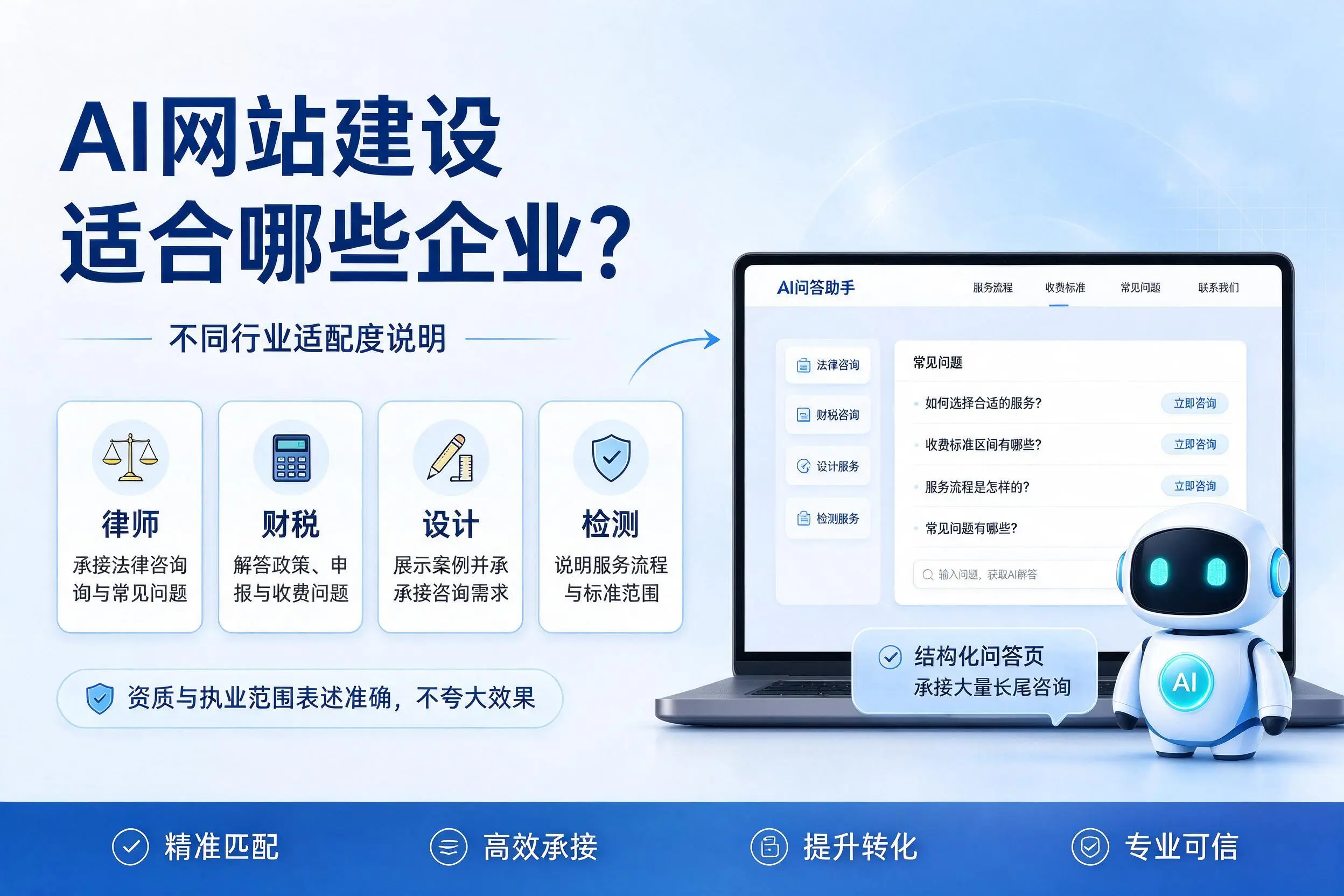 AI网站建设适合哪些企业?宿迁不同行业适配度说明