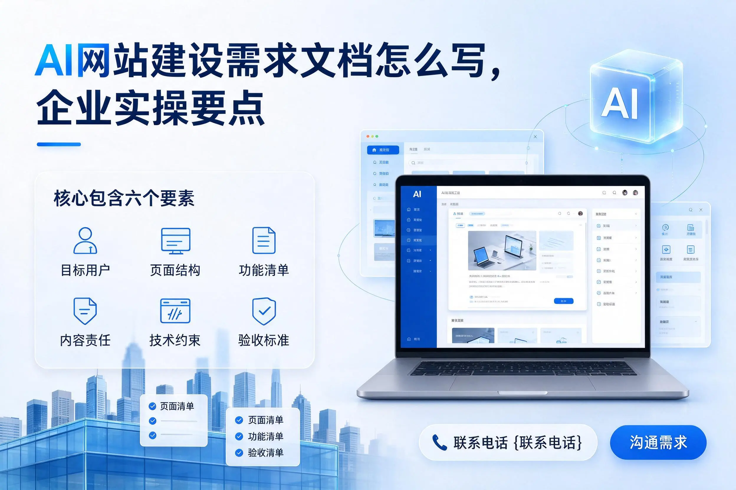 AI网站建设需求文档怎么写,宿迁企业实操要点